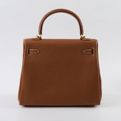 Hermes Kelly 25 Togo Retourne Gold - Stamp D