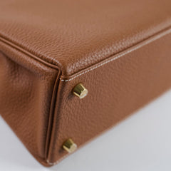 Hermes Kelly 25 Togo Retourne Gold - Stamp D