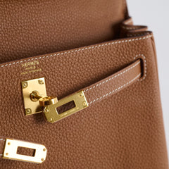 Hermes Kelly 25 Togo Retourne Gold - Stamp D