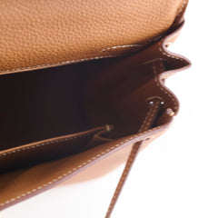 Hermes Kelly 25 Togo Retourne Gold - Stamp D