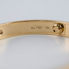 Cartier Love Bracelet with 4 Diamonds Classic Model Size 16