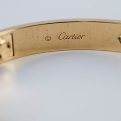 Cartier Love Bracelet with 4 Diamonds Classic Model Size 16
