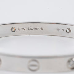 Cartier Love Bracelet 4 Diamond Bracelet Size 16