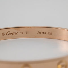 Cartier Love Bracelet Classic Model Size 16