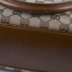 Gucci GG Supreme Tote Bag Bamboo Top Handle