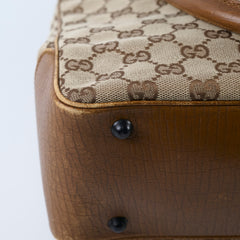 Gucci GG Supreme Tote Bag Bamboo Top Handle