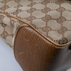 Gucci GG Supreme Tote Bag Bamboo Top Handle