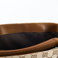 Gucci GG Supreme Tote Bag Bamboo Top Handle