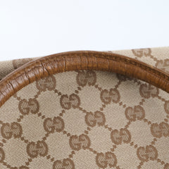 Gucci GG Supreme Tote Bag Bamboo Top Handle