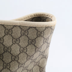 Gucci GG Supreme Tote Bag Brown/White