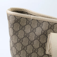 Gucci GG Supreme Tote Bag Brown/White