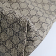 Gucci GG Supreme Tote Bag Brown/White