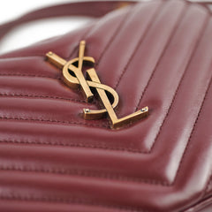 Saint Laurent Lou Camera Maroon Bag