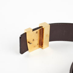 Louis Vuitton M9874 Patent Brown Belt 90/36
