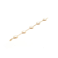 Van Cleef and Arpels Mother of Pearl MOP 5 Motif Bracelet