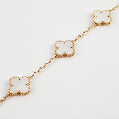 Van Cleef and Arpels Mother of Pearl MOP 5 Motif Bracelet