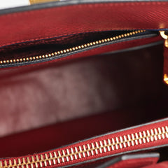 Prada Saffiano Cuir Bi-Color Double Handle Tote Bag