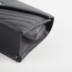 Chanel Black Chevron Envelope Flap