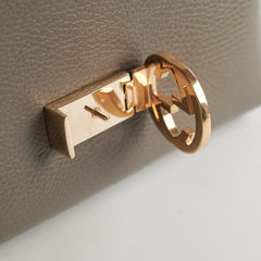Gucci Leather Top Handle Grey Bag
