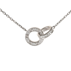 Cartier White Gold Love Necklace Diamonds