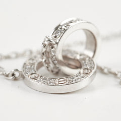 Cartier White Gold Love Necklace Diamonds