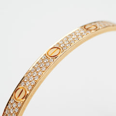 Cartier Love Bracelet Pave Aftermarket Diamonds Size 19 (2015)