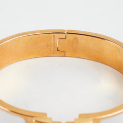 Hermes H White Clic Bracelet PM