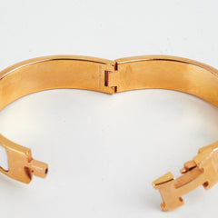Hermes H White Clic Bracelet PM