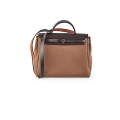 Hermes Herbag 31 Etoupe Canvas Tote