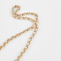 Chanel Round Pearl Crush Clutch With Chain Grey Lambskin