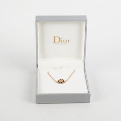 Christian Dior Rose De Vents Yellow Gold with Diamond Necklace