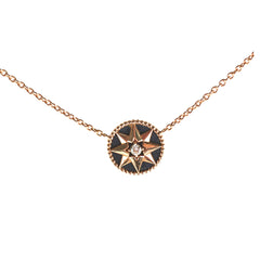 Christian Dior Rose De Vents Yellow Gold with Diamond Necklace