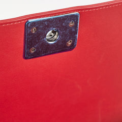 Chanel New Medium Boy Lambskin Red