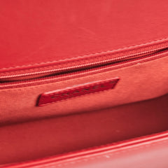 Chanel New Medium Boy Lambskin Red