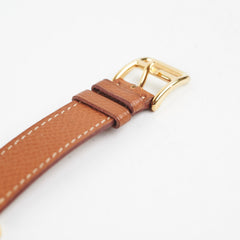 Hermes H Heure Watch Small 25mm Gold - A Square