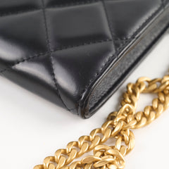 Chanel CC Flap Phone Holder Crossbody Bag Black 32 Series