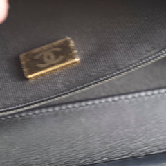 Chanel Boy Black Wallet on Chain microchip