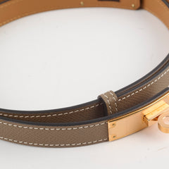 Hermes kelly belt adjustable epsom etoupe - Y stamp