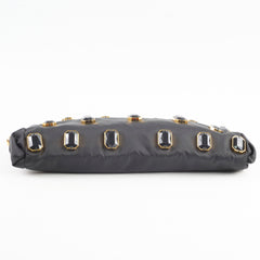 Prada Nylon Gem Shoulder Bag Black