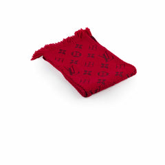 Louis Vuitton Wool Logomania Scarf Red