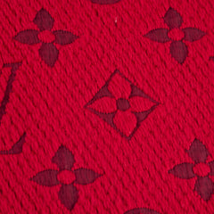 Louis Vuitton Wool Logomania Scarf Red