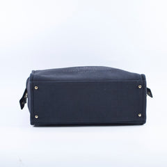 Chanel Zip Deauville Bag Navy Microchip