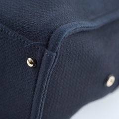 Chanel Zip Deauville Bag Navy Microchip