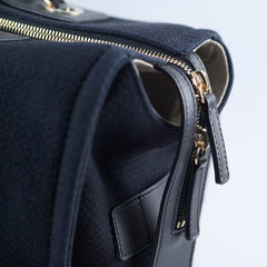 Chanel Zip Deauville Bag Navy Microchip