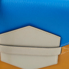 Hermes Faco II chevre Mysore pouch clutch crossbody tri color - A stamp