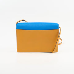 Hermes Faco II chevre Mysore pouch clutch crossbody tri color - A stamp