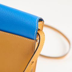 Hermes Faco II chevre Mysore pouch clutch crossbody tri color - A stamp