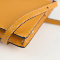 Hermes Faco II chevre Mysore pouch clutch crossbody tri color - A stamp