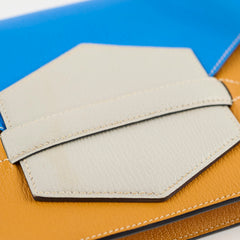 Hermes Faco II chevre Mysore pouch clutch crossbody tri color - A stamp