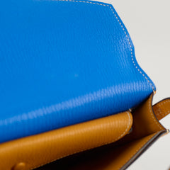 Hermes Faco II chevre Mysore pouch clutch crossbody tri color - A stamp